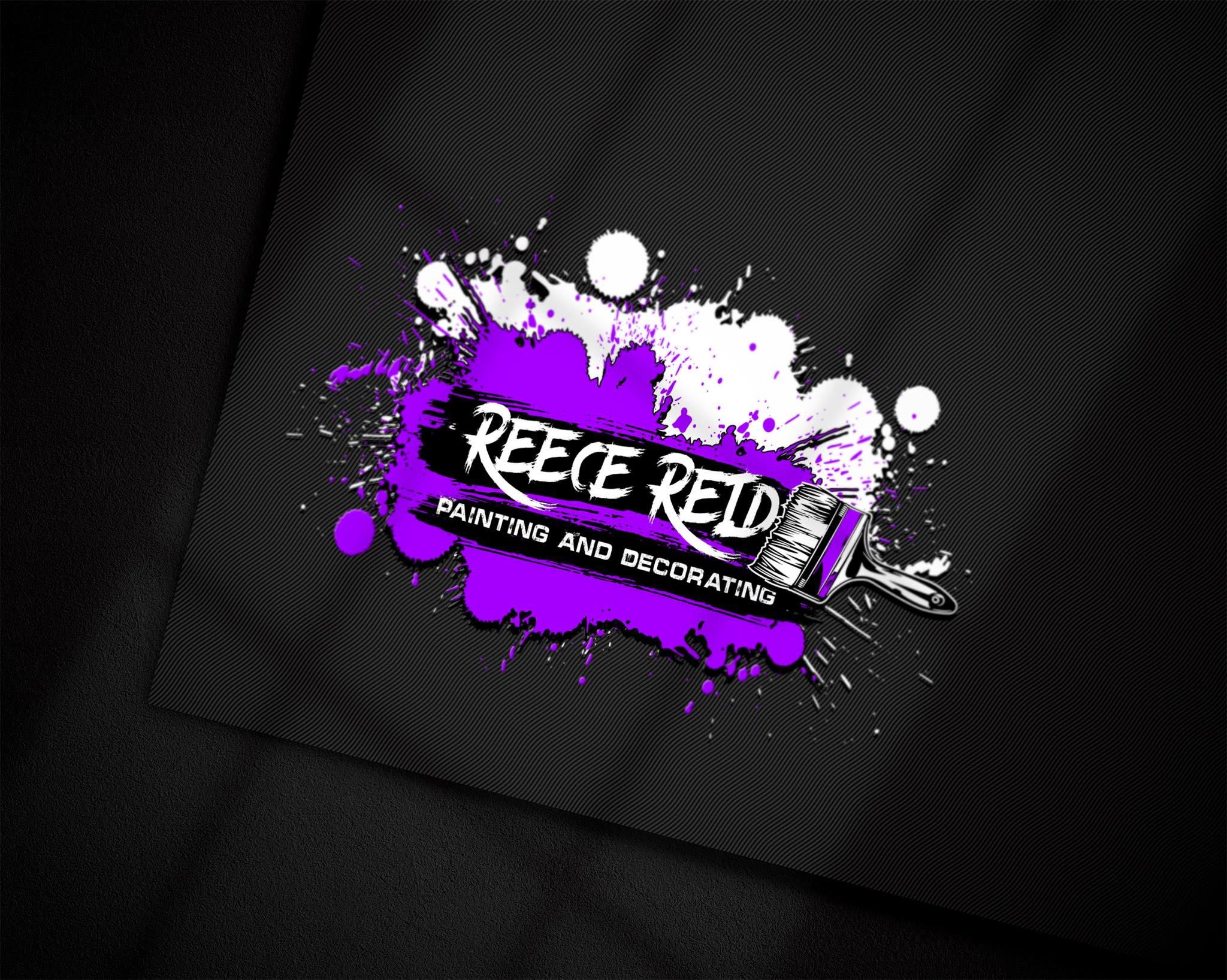 Reece Reid Painting and Decorating identity presented on a dark textured surface