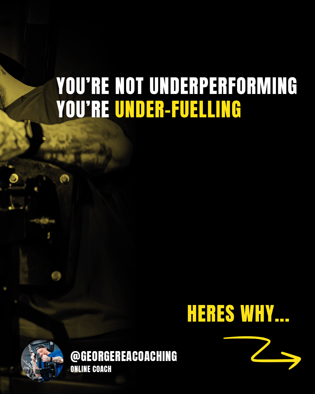 Carousel slide two: You're not underperforming, you're under-fuelling