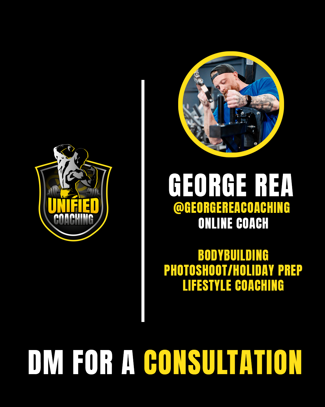 George Rea online coach social profile graphic