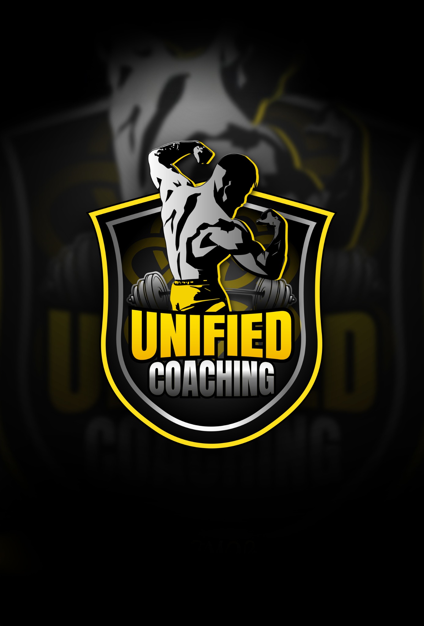 Unified Coaching logo on a dark layered campaign wall